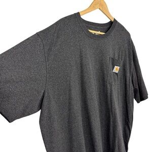 Carhartt Loose Fit Pocket T-Shirt Mens 2XL Dark Grey Basic Casual Work Tee EUC